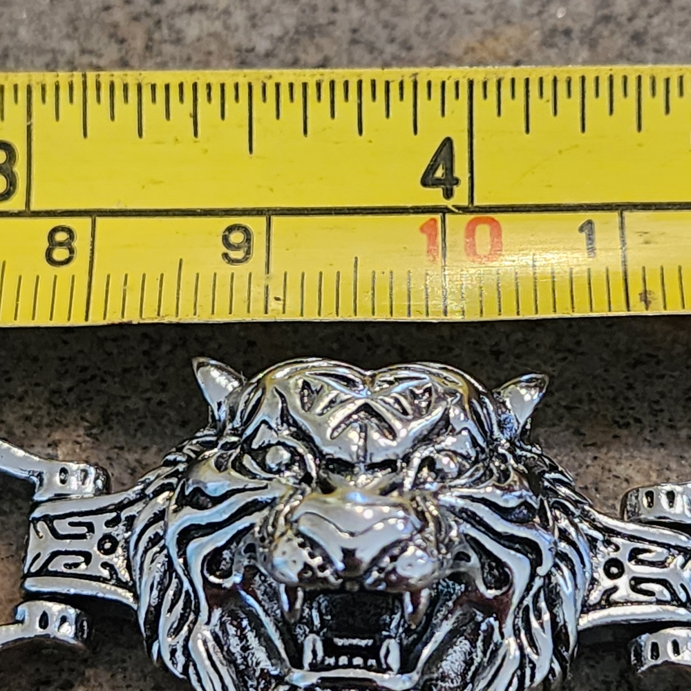 Fashion Tending Jewelry Stainless Steel Lion Tiger Link Bracelet Unisex Jewelry - Picture 8 of 9